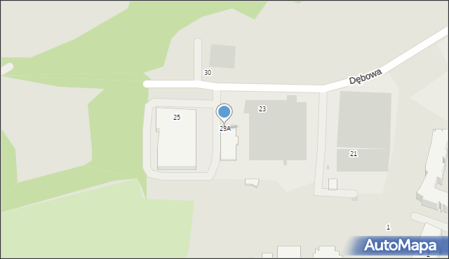 Gdańsk, Dębowa, 23A, mapa Gdańska