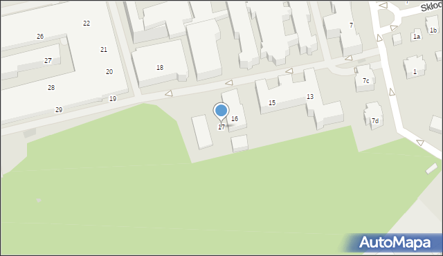 Gdańsk, Dębinki, 17, mapa Gdańska