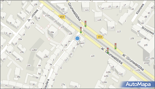 Gdańsk, de Gaulle'a Charlesa, gen., 16, mapa Gdańska