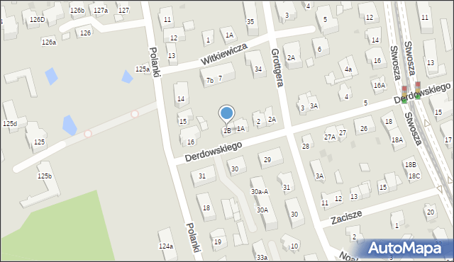 Gdańsk, Derdowskiego Jarosza Henryka, 1B, mapa Gdańska