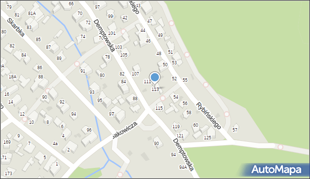 Gdynia, Demptowska, 113, mapa Gdyni