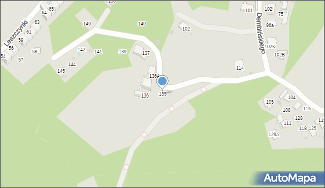 Gdynia, Dembińskiego Bronisława, 135, mapa Gdyni