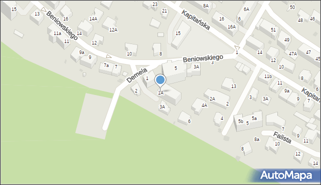 Gdynia, Demela, prof., 1A, mapa Gdyni