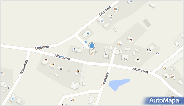 Glincz, Dębowa, 6, mapa Glincz