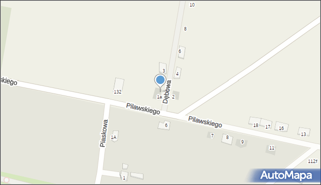 Gołaszyn, Dębowa, 1b, mapa Gołaszyn