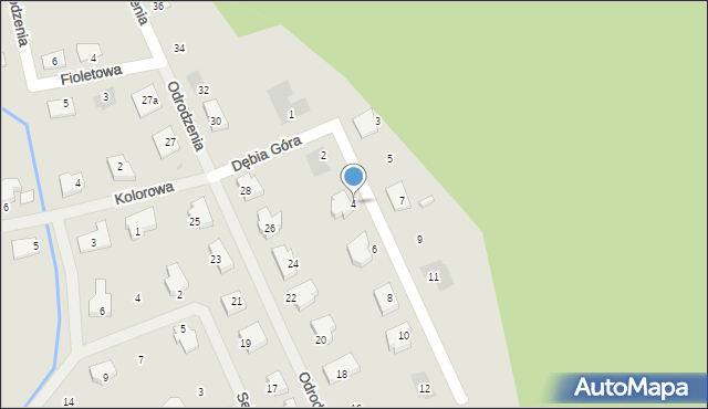 Goleniów, Dębia Góra, 4, mapa Goleniów