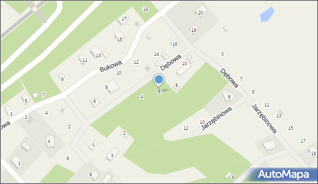 Gołubie, Dębowa, 6, mapa Gołubie