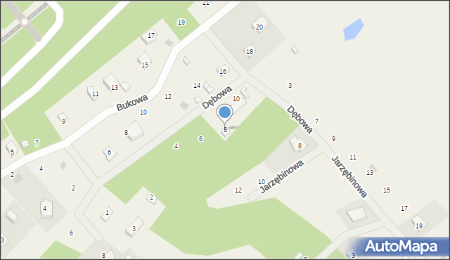 Gołubie, Dębowa, 8, mapa Gołubie