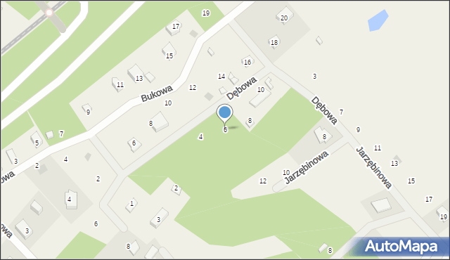 Gołubie, Dębowa, 6, mapa Gołubie
