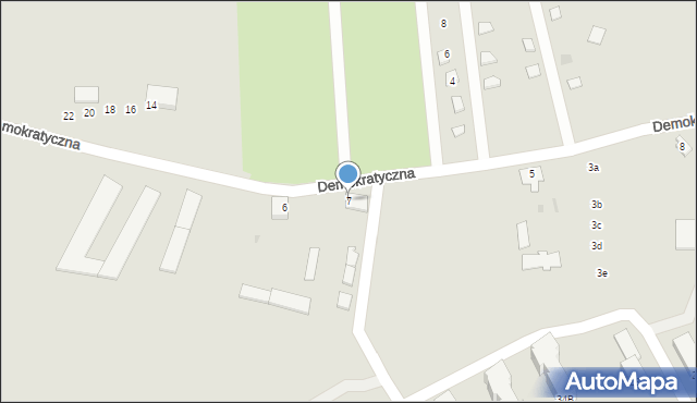Goniądz, Demokratyczna, 7, mapa Goniądz