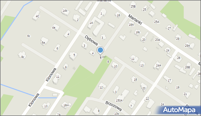 Góra Kalwaria, Dębowa, 6, mapa Góra Kalwaria