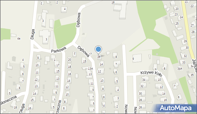 Góra Puławska, Dębowa, 16, mapa Góra Puławska