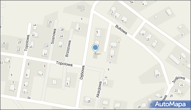 Górki, Dębowa, 7, mapa Górki