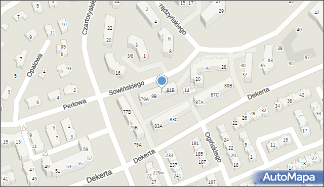 Gorzów Wielkopolski, Dekerta Jana, 81A, mapa Gorzów Wielkopolski