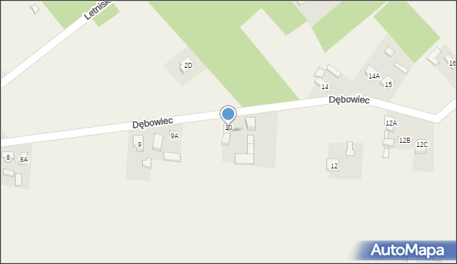 Grabowiec, Dębowiec, 10A, mapa Grabowiec