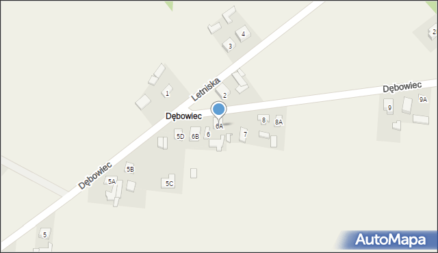 Grabowiec, Dębowiec, 6A, mapa Grabowiec