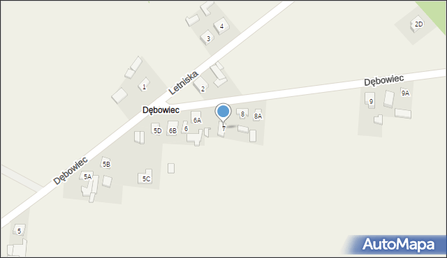 Grabowiec, Dębowiec, 7, mapa Grabowiec