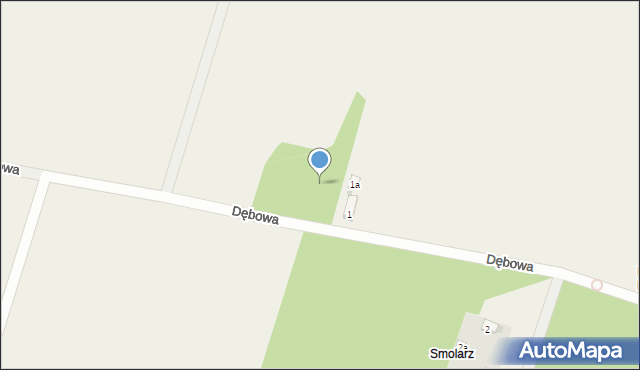 Gręzówka, Dębowa, 1b, mapa Gręzówka