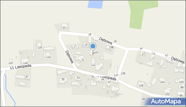 Gromadka, Dębowa, 19, mapa Gromadka