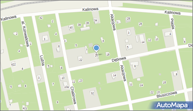 Groszowice, Dębowa, 20, mapa Groszowice