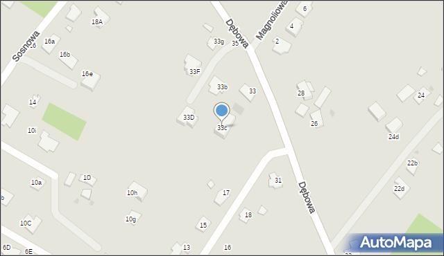 Grudziądz, Dębowa, 33c, mapa Grudziądza