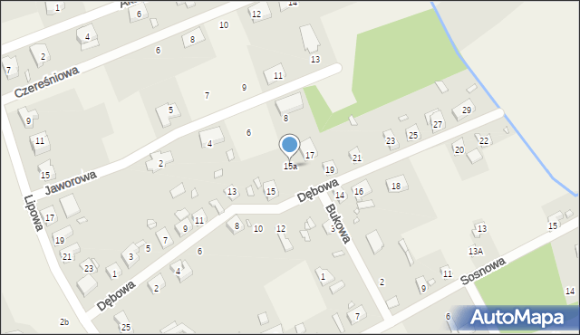 Grzędzice, Dębowa, 15a, mapa Grzędzice