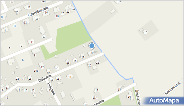 Grzędzice, Dębowa, 29, mapa Grzędzice