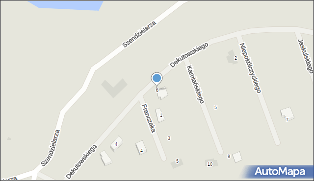 Iława, Dekutowskiego-Zapory Hieronima, mjr., 6, mapa Iława