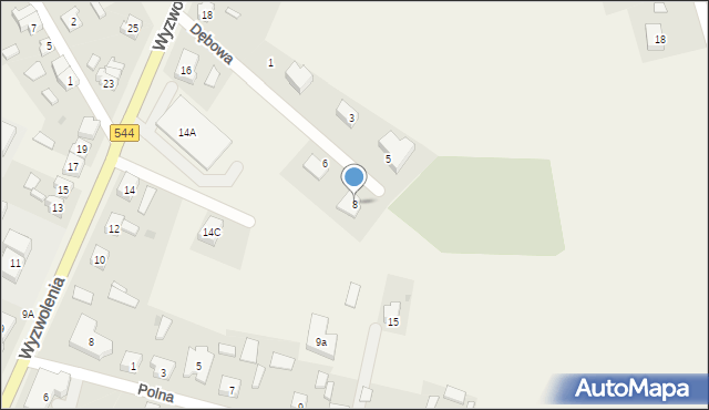 Iłowo-Osada, Dębowa, 8, mapa Iłowo-Osada