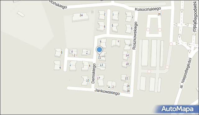 Inowrocław, Demskiego Władysława, ks., 11, mapa Inowrocławia