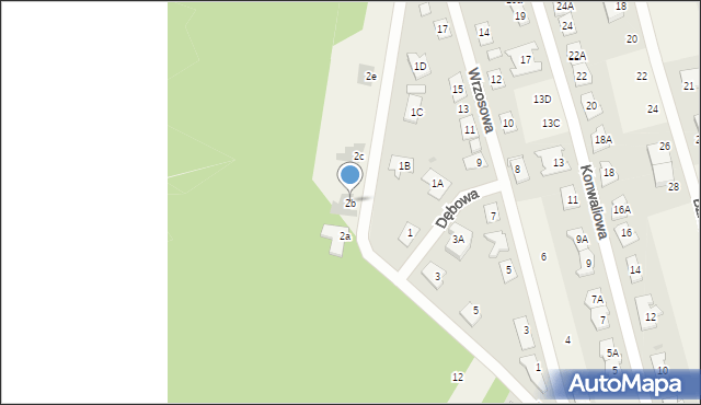 Jabłonna, Dębowa, 2b, mapa Jabłonna