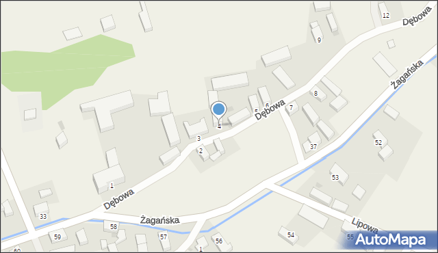 Jabłonów, Dębowa, 4, mapa Jabłonów