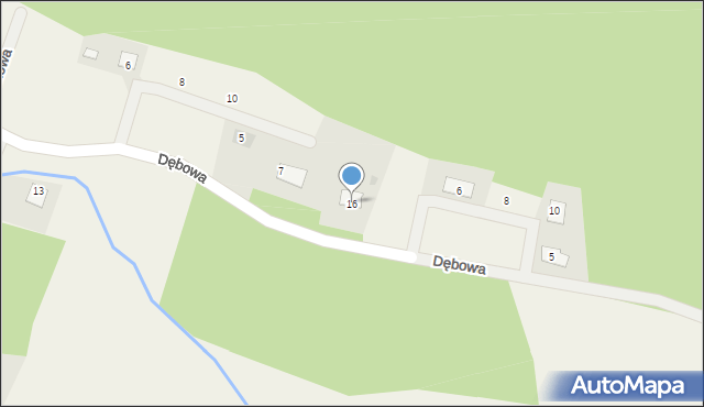 Jakubów, Dębowa, 16, mapa Jakubów