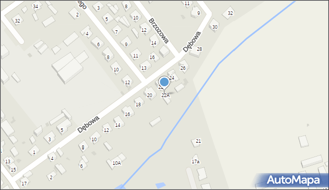 Janowiec Wielkopolski, Dębowa, 22A, mapa Janowiec Wielkopolski