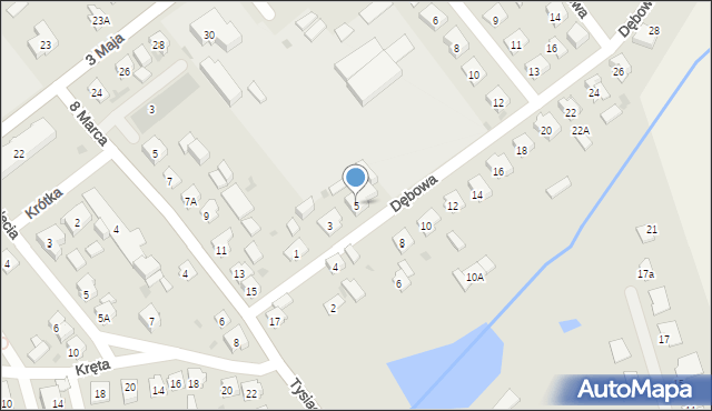 Janowiec Wielkopolski, Dębowa, 5, mapa Janowiec Wielkopolski