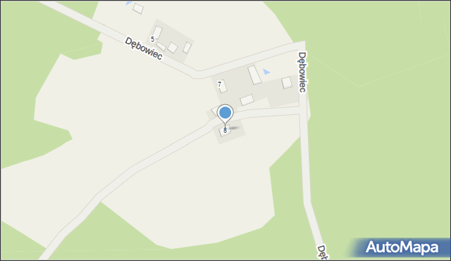 Jastkowice, Dębowiec, 8, mapa Jastkowice
