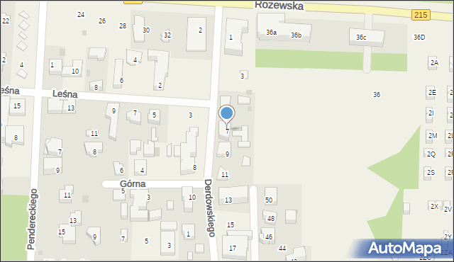 Jastrzębia Góra, Derdowskiego, 7, mapa Jastrzębia Góra