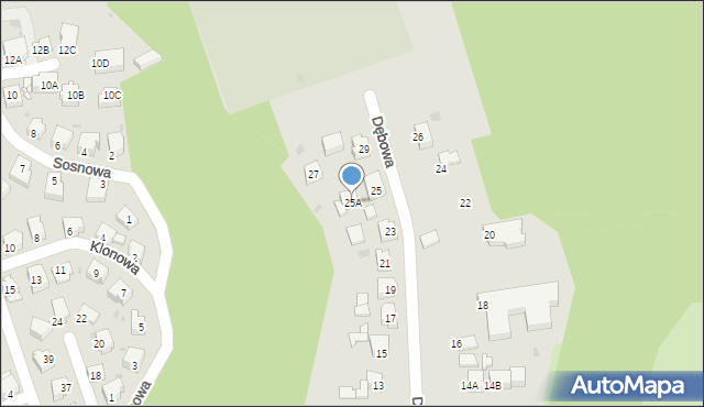 Jastrzębie-Zdrój, Dębowa, 25A, mapa Jastrzębie-Zdrój