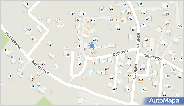 Jaworzno, Dębnicka, 10A, mapa Jaworzno