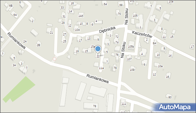 Jaworzno, Dębnicka, 11, mapa Jaworzno