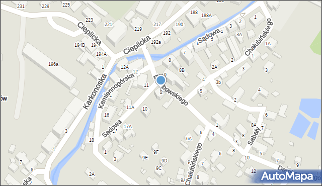 Jelenia Góra, Dembowskiego Edwarda, 2, mapa Jelenia Góra