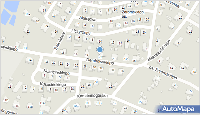 Jelenia Góra, Dembowskiego Edwarda, 21, mapa Jelenia Góra