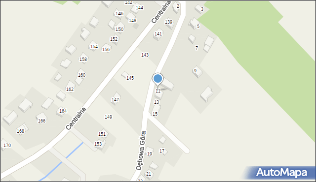 Jerzmanowice, Dębowa Góra, 11, mapa Jerzmanowice