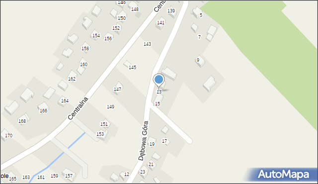 Jerzmanowice, Dębowa Góra, 13, mapa Jerzmanowice