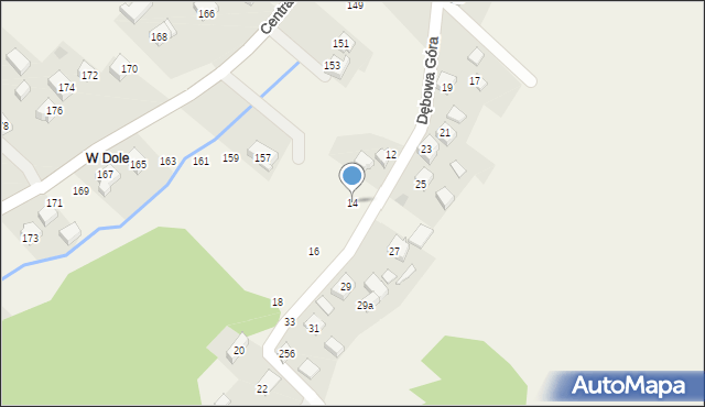 Jerzmanowice, Dębowa Góra, 14, mapa Jerzmanowice