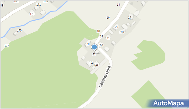 Jerzmanowice, Dębowa Góra, 22, mapa Jerzmanowice