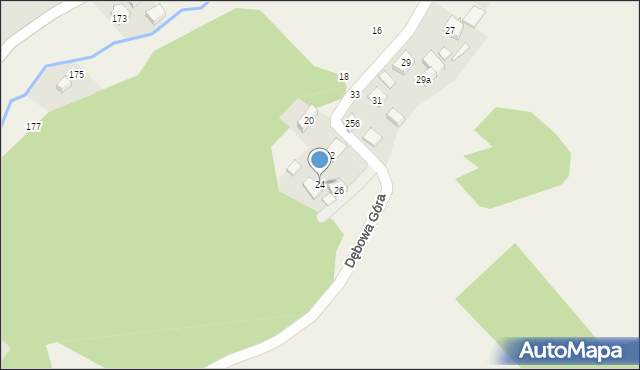 Jerzmanowice, Dębowa Góra, 24, mapa Jerzmanowice