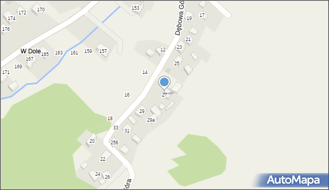 Jerzmanowice, Dębowa Góra, 27, mapa Jerzmanowice