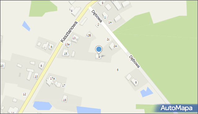 Jodłowno, Dębowa, 4, mapa Jodłowno