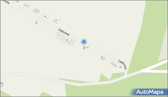 Józefów, Dębowa, 12, mapa Józefów